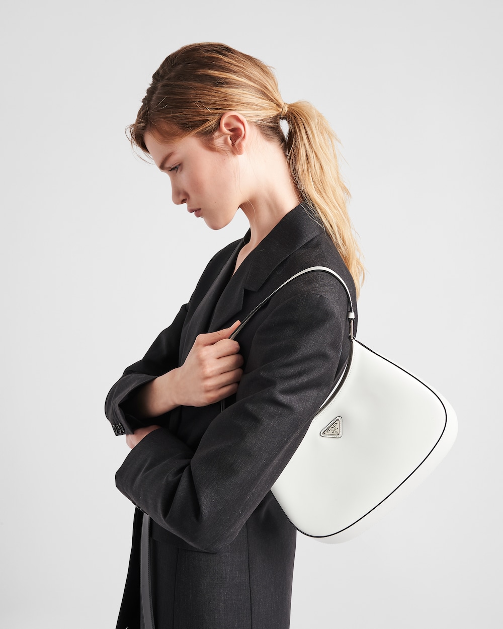 Prada Cleo Brushed Leather Shoulder Bag - Image 6